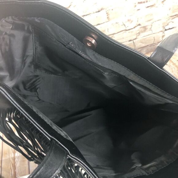 NEW Victoria’s Secret black fringe tote bag - Picture 6 of 8